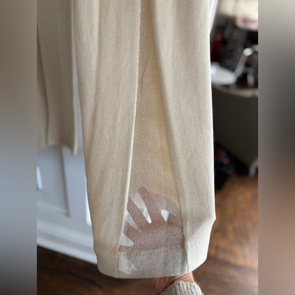 St. John Evening Knit Palazzo Pants in Cream - Picture 6 of 10